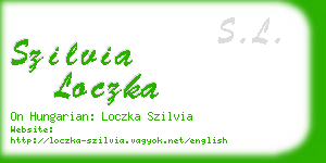 szilvia loczka business card